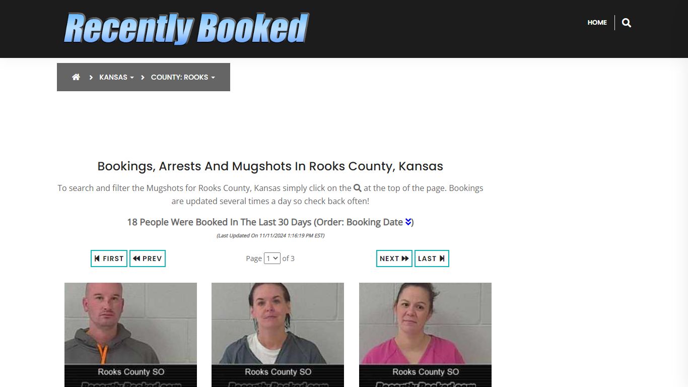 Bookings, Arrests and Mugshots in Rooks County, Kansas - Recently Booked