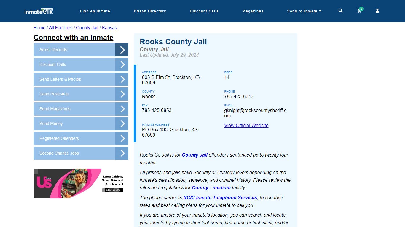 Rooks County Jail - Inmate Locator