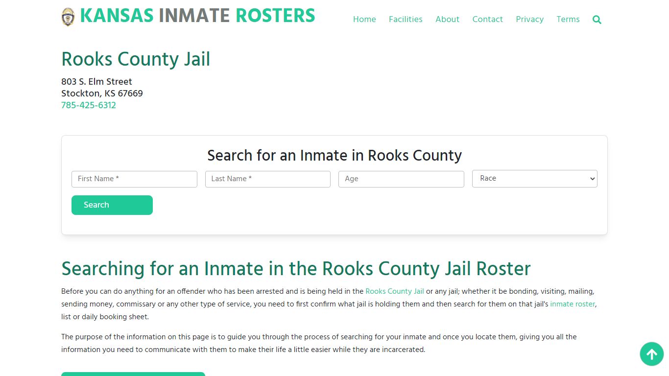 Rooks County Jail KS: Inmate Search & Roster